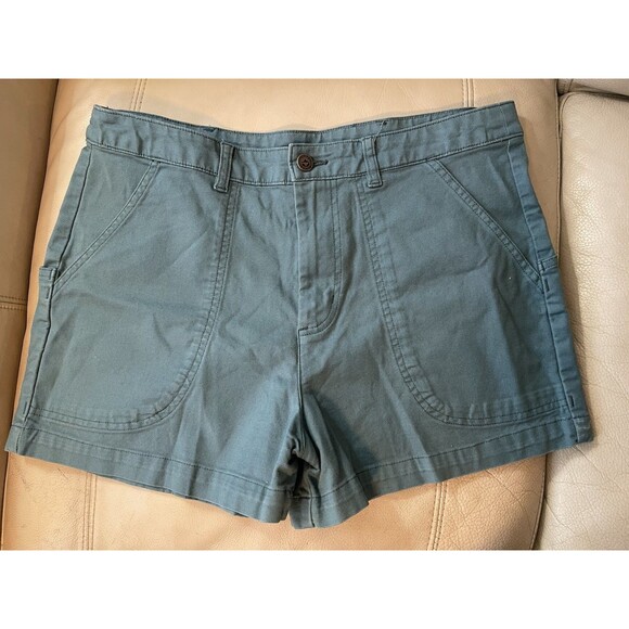 Patagonia Women’s Shorts Size 12 Organic Cotton Green Tate Utility - Picture 5 of 11